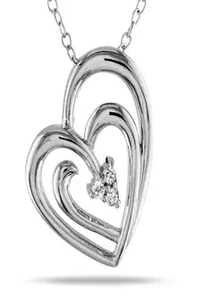Sterling Silver Pendant Made With Cubic Zirconia