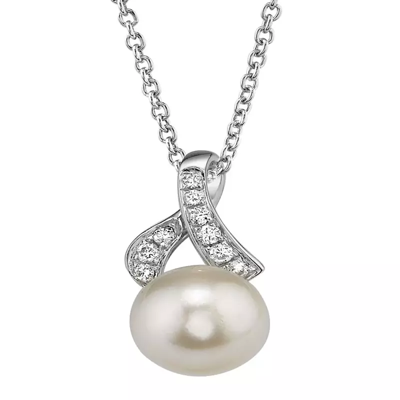 Sterling Silver Pendant Made With Cubic Zirconia