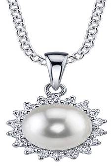 Sterling Silver Pendant Made With Cubic Zirconia
