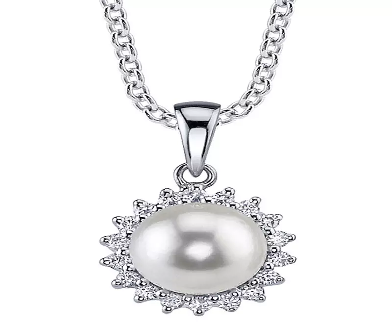 Sterling Silver Pendant Made With Cubic Zirconia