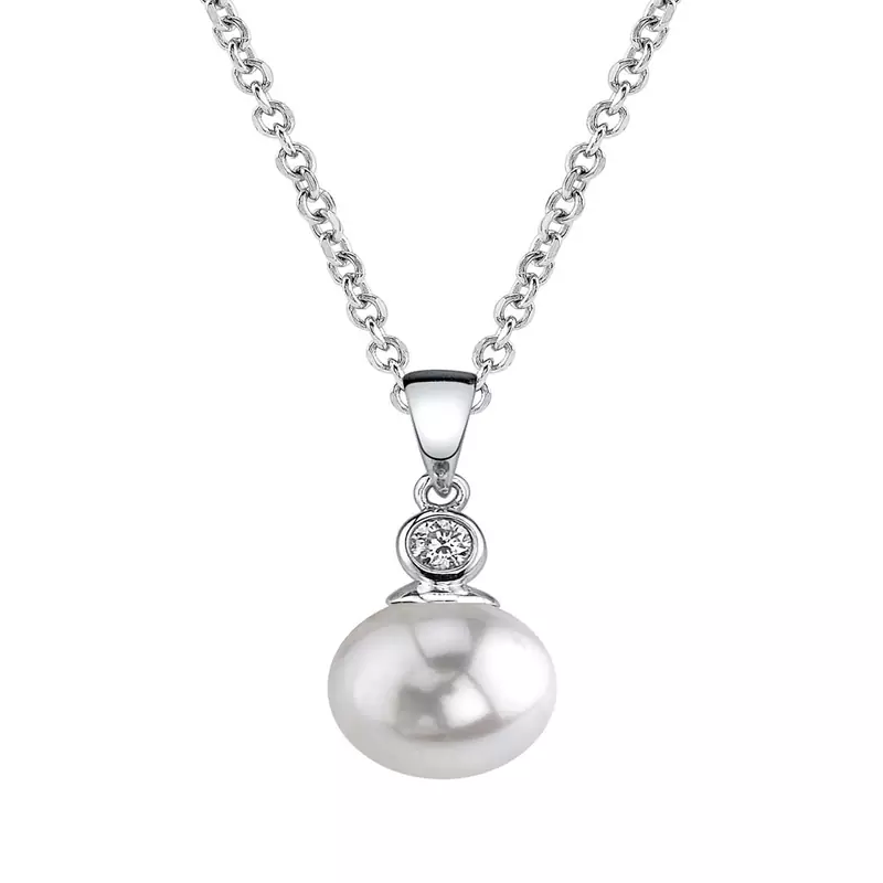 Sterling Silver Pendant Made With Cubic Zirconia