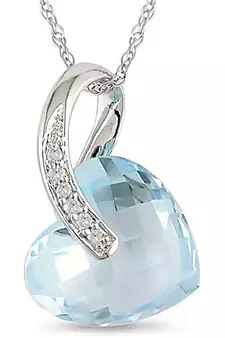 Sterling Silver Pendant Made With Cubic Zirconia