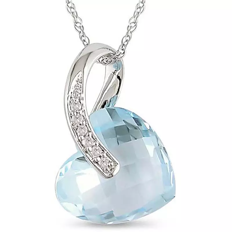 Sterling Silver Pendant Made With Cubic Zirconia
