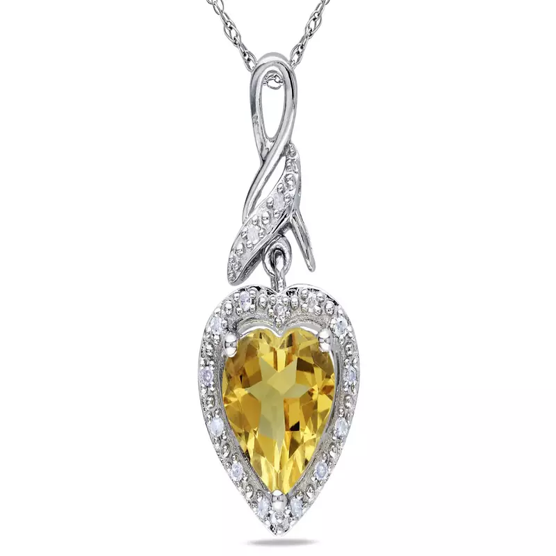 Sterling Silver Pendant Made With Cubic Zirconia