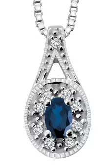 Sterling Silver Pendant Made With Cubic Zirconia