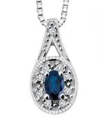 Sterling Silver Pendant Made With Cubic Zirconia