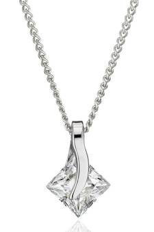Sterling Silver Pendant Made With Cubic Zirconia