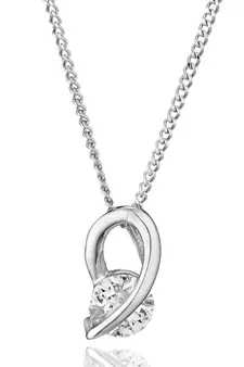 Sterling Silver Pendant Made With Cubic Zirconia