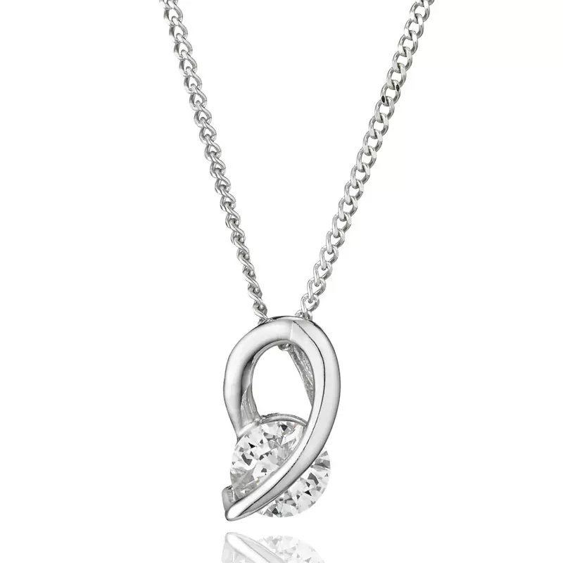 Sterling Silver Pendant Made With Cubic Zirconia