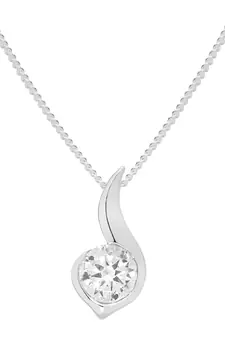 Sterling Silver Pendant Made With Cubic Zirconia
