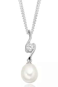 Sterling Silver Pendant Made With Cubic Zirconia