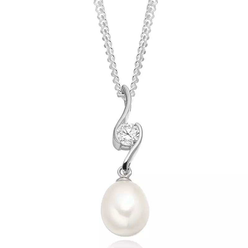 Sterling Silver Pendant Made With Cubic Zirconia