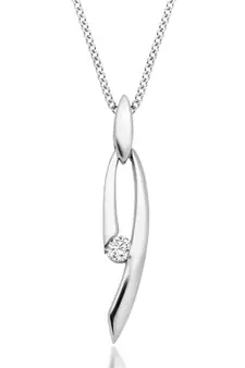 Sterling Silver Pendant Made With Cubic Zirconia