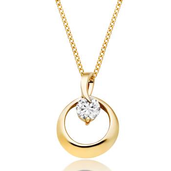 Sterling Silver Pendant Made With Cubic Zirconia 1