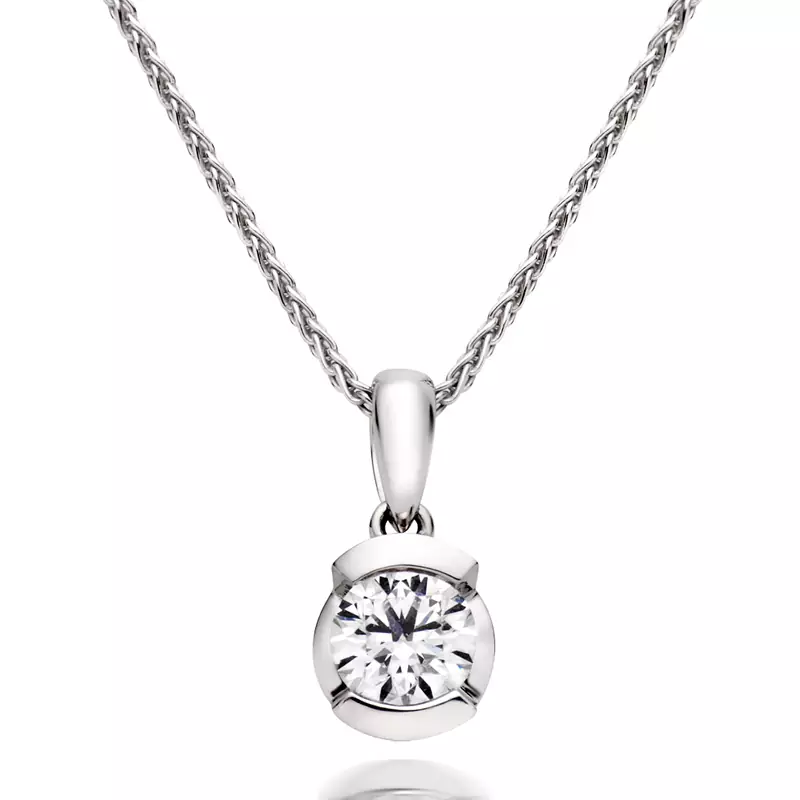 Sterling Silver Pendant Made With Cubic Zirconia