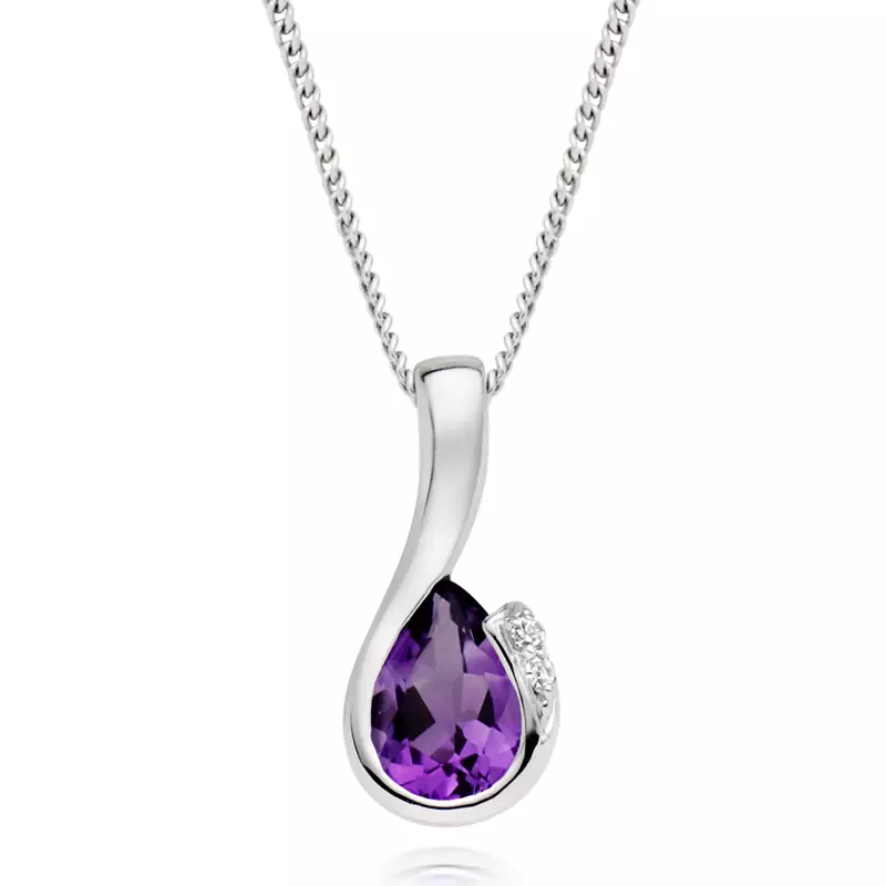 Sterling Silver Pendant Made With Cubic Zirconia