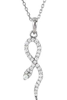 Sterling Silver Pendant Made With Cubic Zirconia