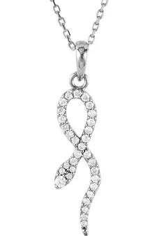 Sterling Silver Pendant Made With Cubic Zirconia