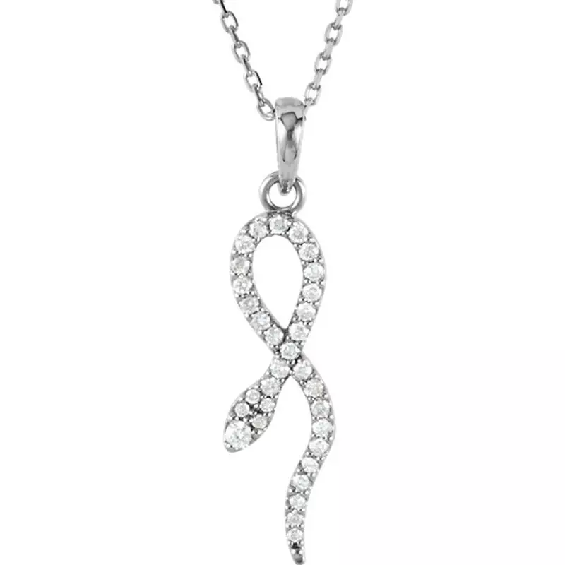 Sterling Silver Pendant Made With Cubic Zirconia