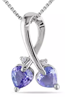 Sterling Silver Pendant Made With Cubic Zirconia