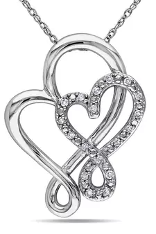 Sterling Silver Pendant Made With Cubic Zirconia