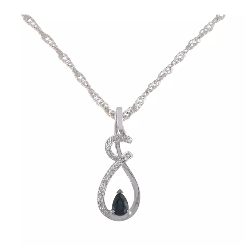Sterling Silver Pendant Made With Cubic Zirconia