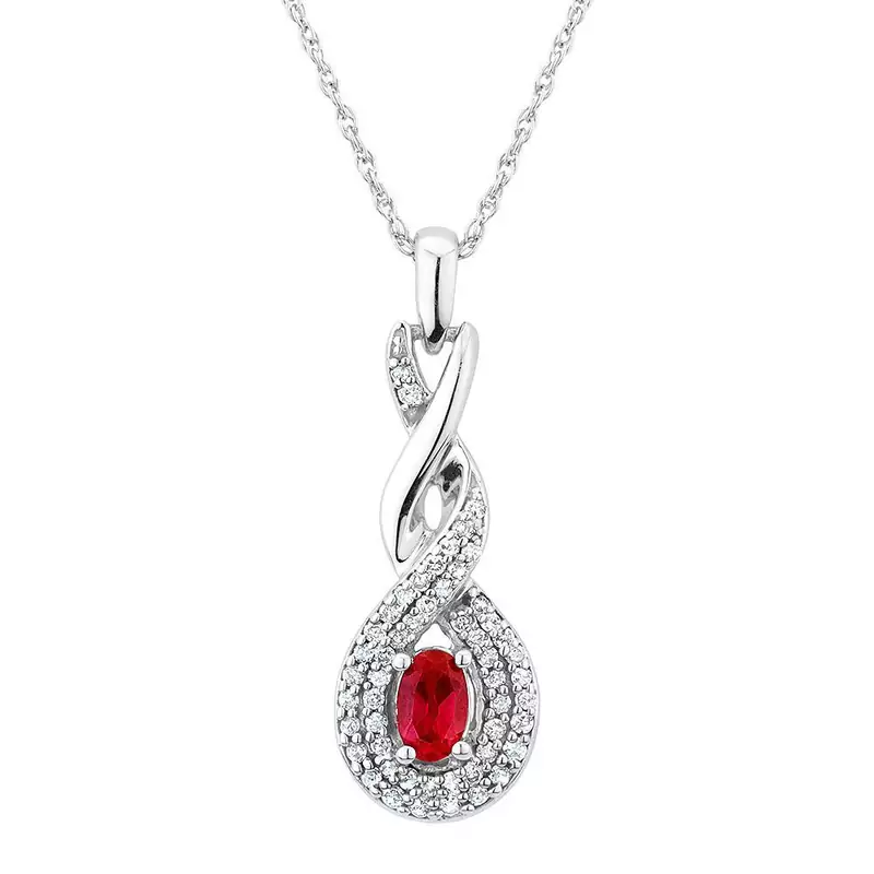 Sterling Silver Pendant Made With Cubic Zirconia