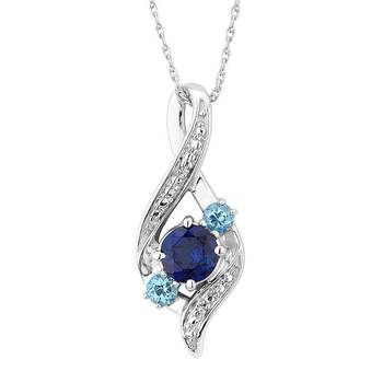 Sterling Silver Pendant Made With Cubic Zirconia 1