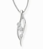 Sterling Silver Pendant Made With Cubic Zirconia