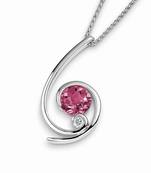 Sterling Silver Pendant Made With Cubic Zirconia