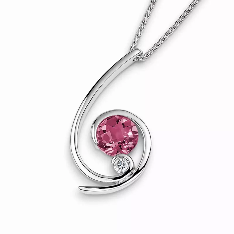 Sterling Silver Pendant Made With Cubic Zirconia