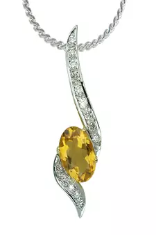 Sterling Silver Pendant Made With Cubic Zirconia