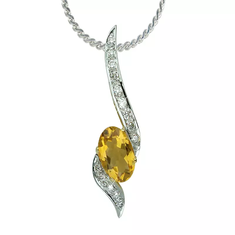 Sterling Silver Pendant Made With Cubic Zirconia