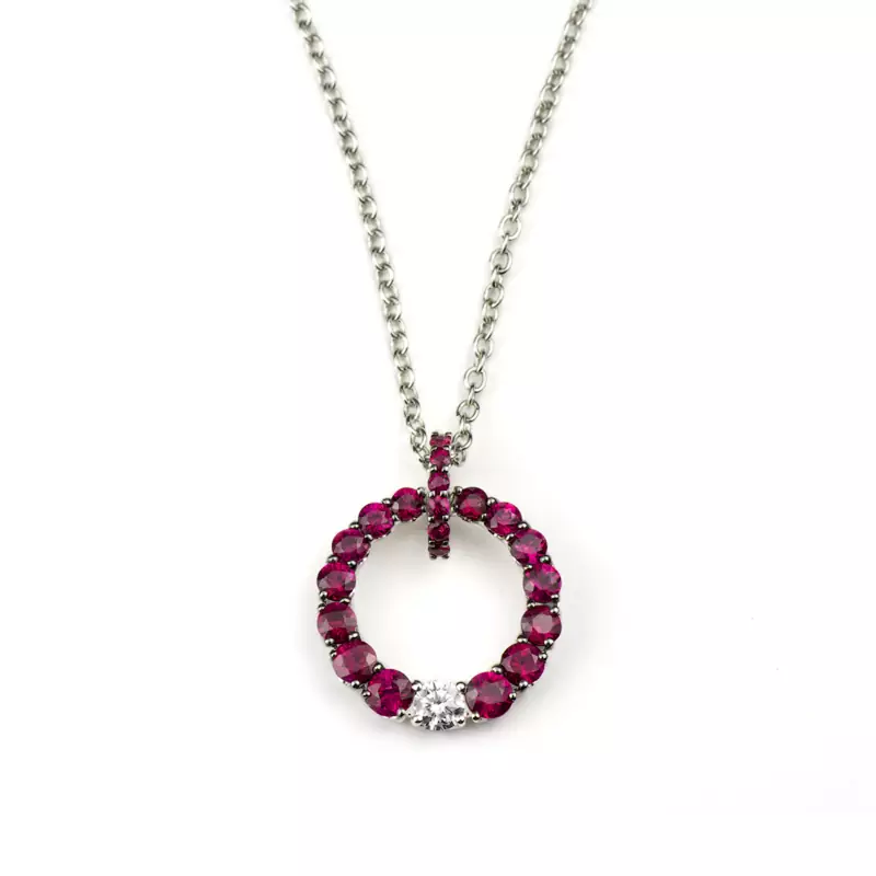 Sterling Silver Pendant Made With Cubic Zirconia