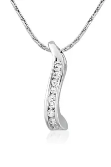 Sterling Silver Pendant Made With Cubic Zirconia