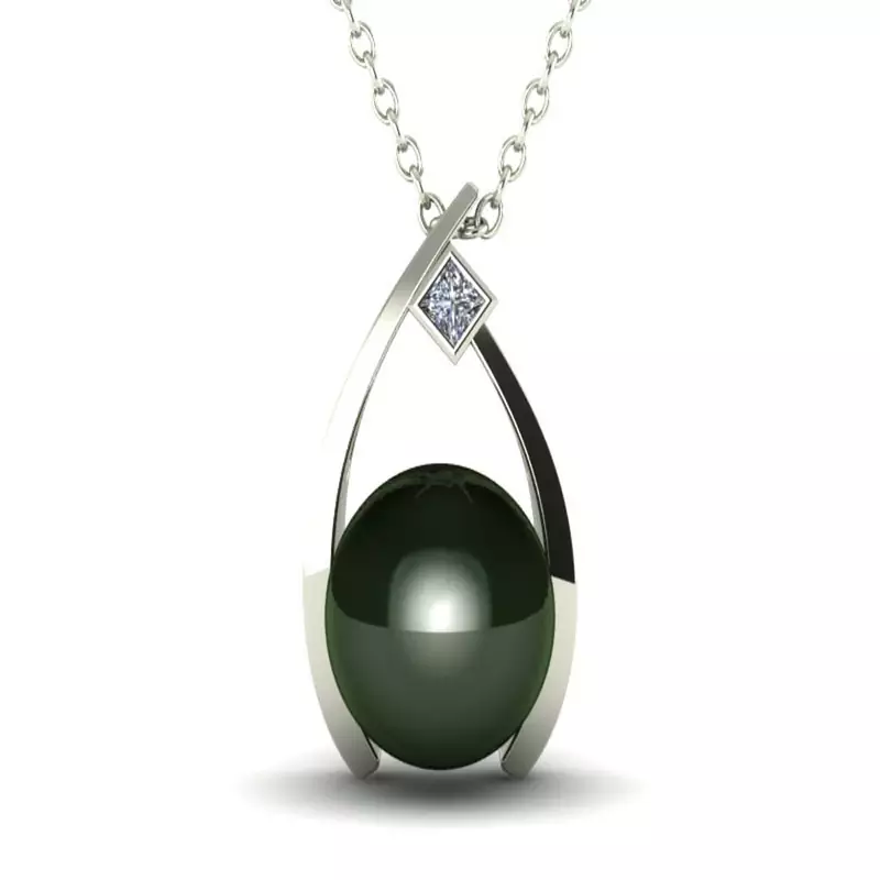Sterling Silver Pendant Made With Cubic Zirconia