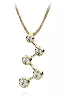 Sterling Silver Pendant Made With Cubic Zirconia