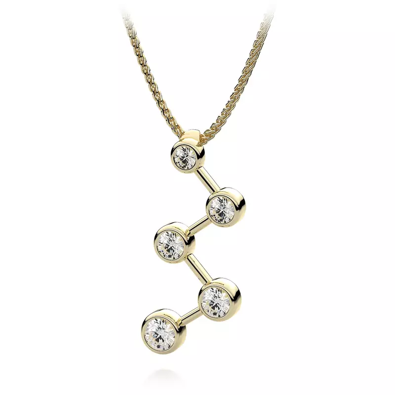 Sterling Silver Pendant Made With Cubic Zirconia
