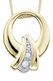 Sterling Silver Pendant Made With Cubic Zirconia