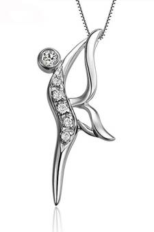 Sterling Silver Pendant Made With Cubic Zirconia