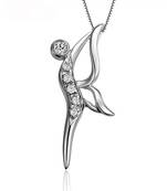 Sterling Silver Pendant Made With Cubic Zirconia