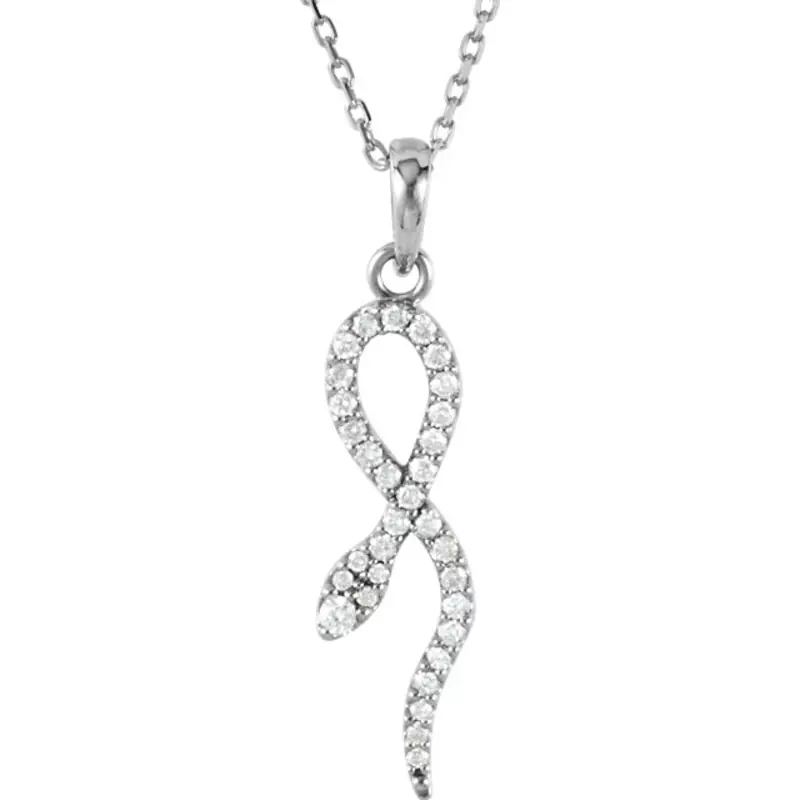Sterling Silver Pendant Made With Cubic Zirconia