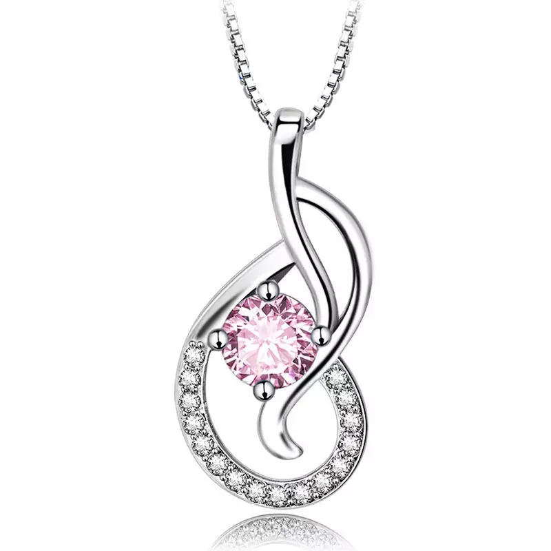 Sterling Silver Pendant Made With Cubic Zirconia