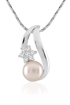 Sterling Silver Pendant Made With Cubic Zirconia