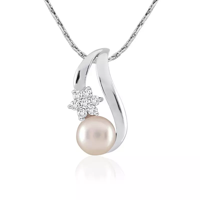 Sterling Silver Pendant Made With Cubic Zirconia