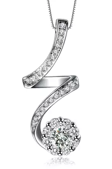 Sterling Silver Pendant Made With Cubic Zirconia