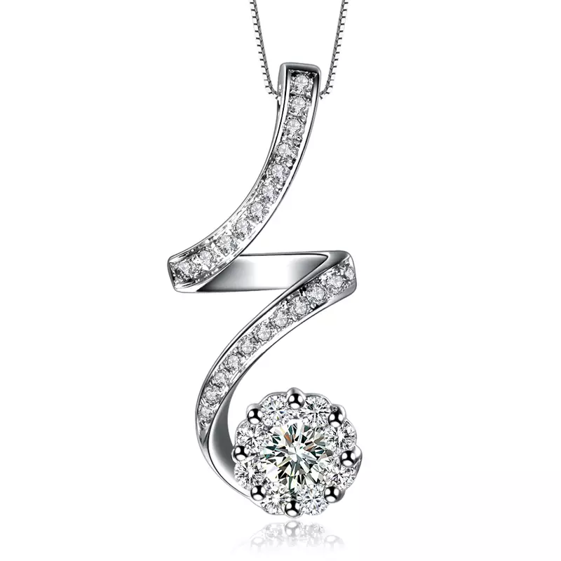 Sterling Silver Pendant Made With Cubic Zirconia