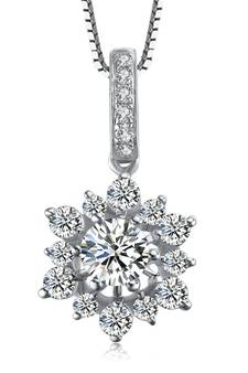 Sterling Silver Pendant Made With Cubic Zirconia