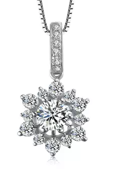 Sterling Silver Pendant Made With Cubic Zirconia