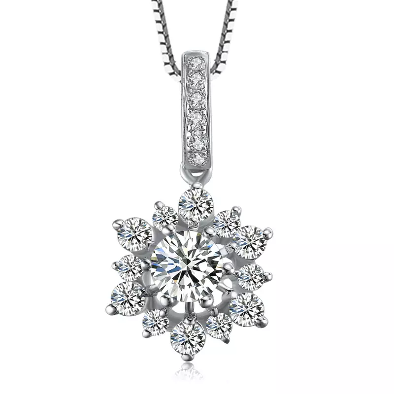Sterling Silver Pendant Made With Cubic Zirconia